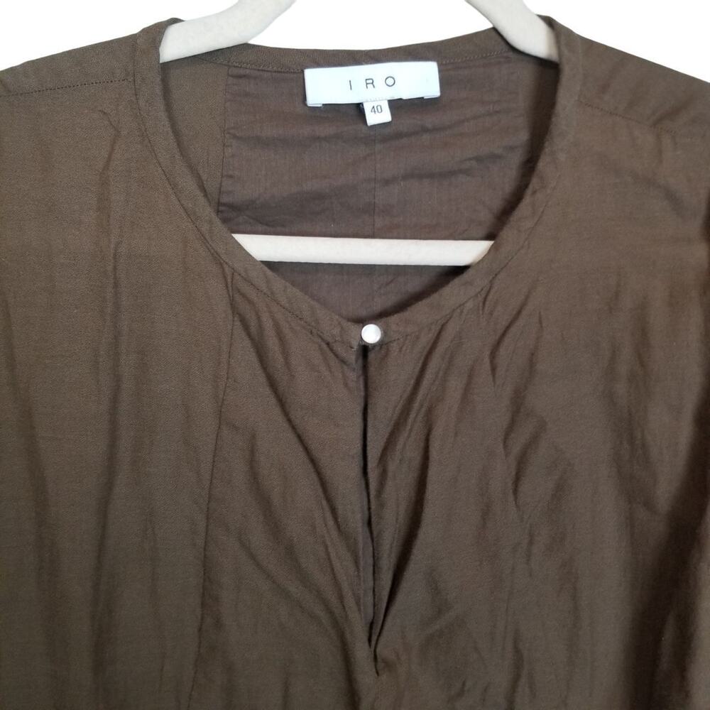 IRO Womens Lagenlook Tunic Sz 40 (8) Coastal Grandma Minimalist Chocolate Brown - Picture 2 of 8